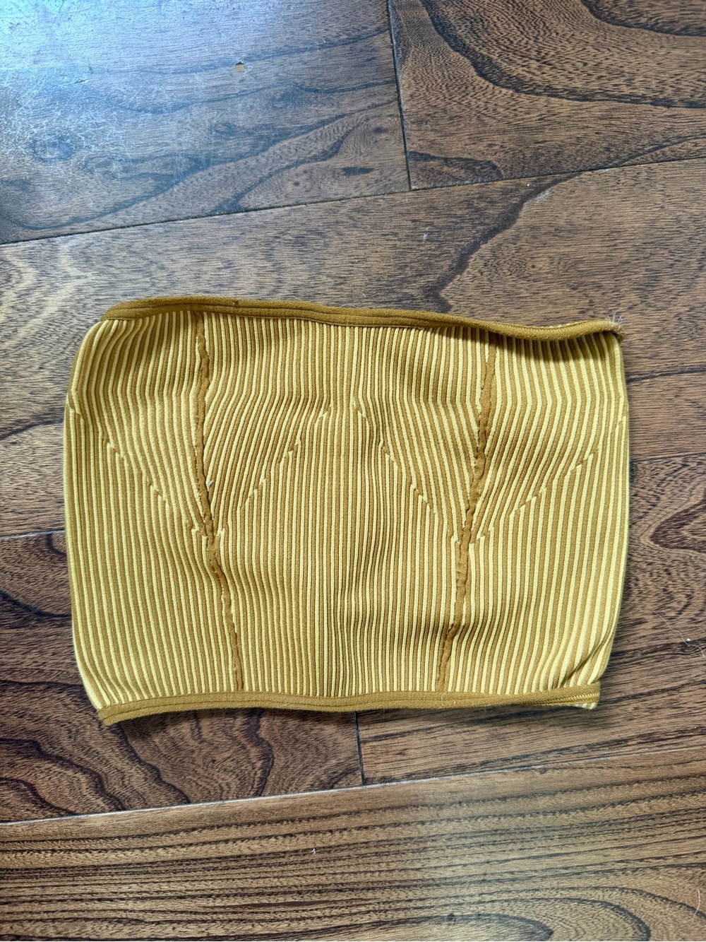 Urban Outfitters Mustard Ribbed Strapless Tube Top